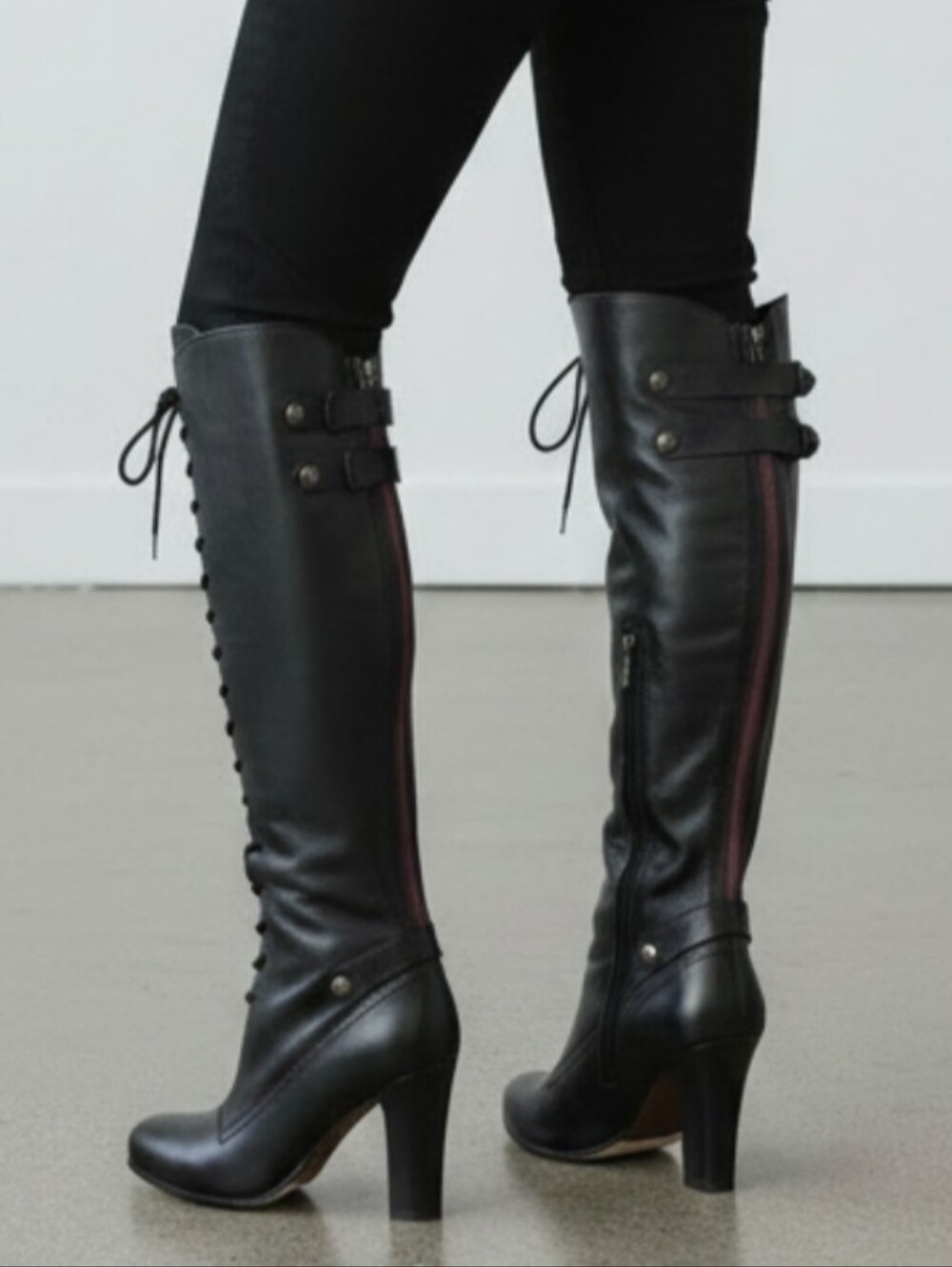 Sam Edelman Sanford Knee High Lace Up Books